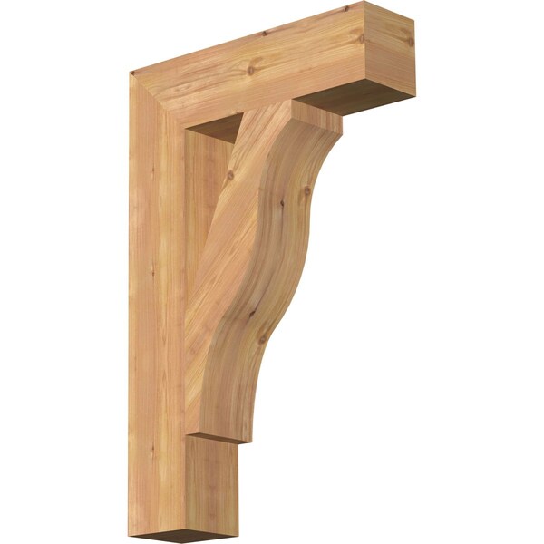 Ekena Millwork Funston Block Smooth Bracket, Western Red Cedar, 5 1/2"W x 22"D x 34"H BKT06X22X34FST05SWR - main